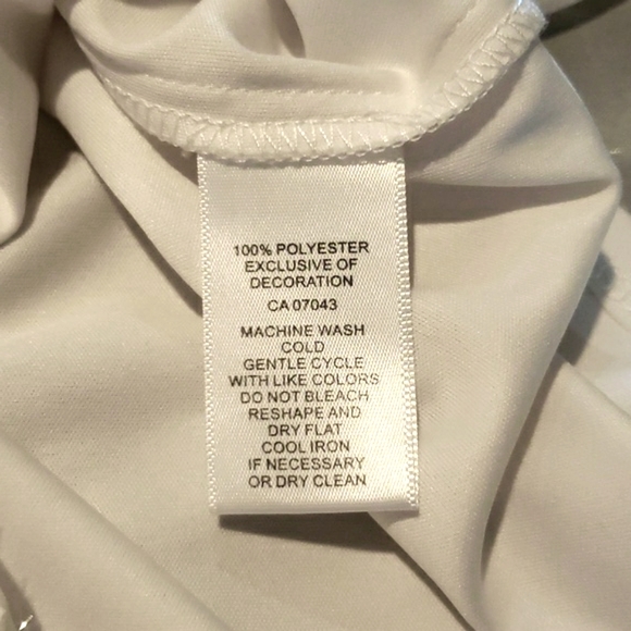 Classic CUPIO off white sparkle lace sheer ruffle long sleeve blouse - Picture 12 of 15